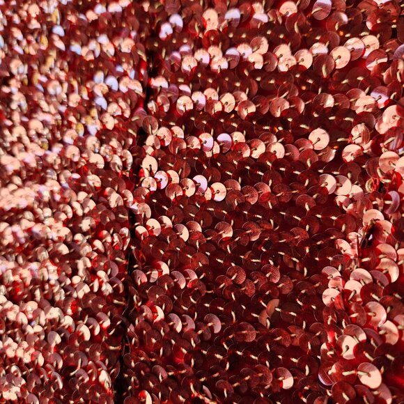 Vintage 40s 50s Red Sequin Burlesque USO Showgirl Chorus Bow Stage Costume XS - Picture 3 of 11